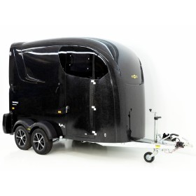 Remorque à chevaux Humbaur Maximus 2700 S noir céleri Châssis à ressorts hélicoïdaux