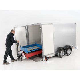 Remorque abaissable Vezeko 157x344cm hauteur:190cm 2,7 argent