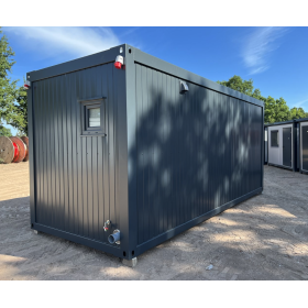 Conteneur habitable 6,00 x 2,44 avec kitchenette, WC et douche